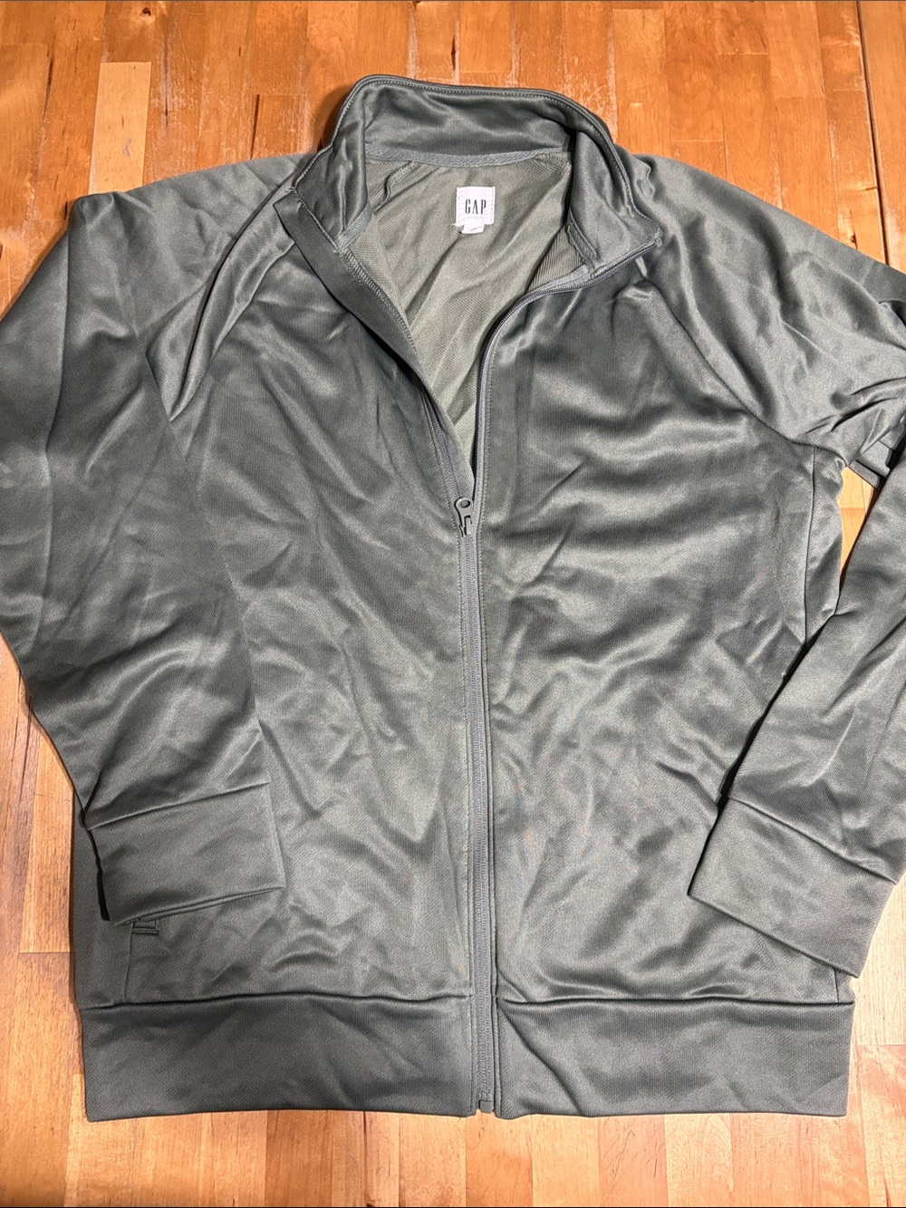 GAP Green/Grey Full-Zip Track Jacket